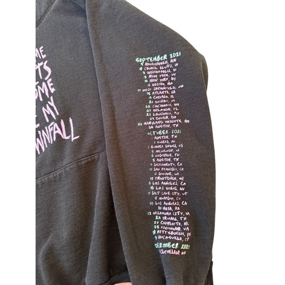 Machine Gun Kelly Tickets To My Downfall 2021 Tour Black Hoodie Medium - Picture 2 of 4